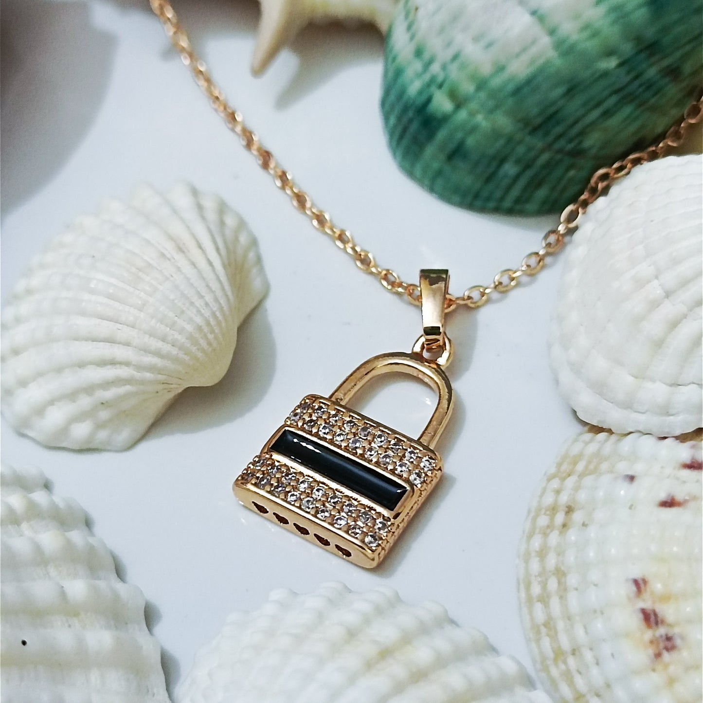 Luxe Lock Pendant Necklace