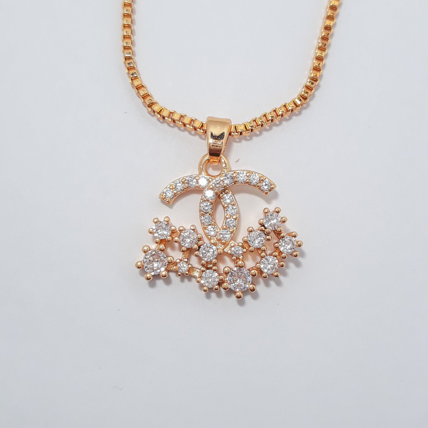 Gold Chanel Spark Necklace Set