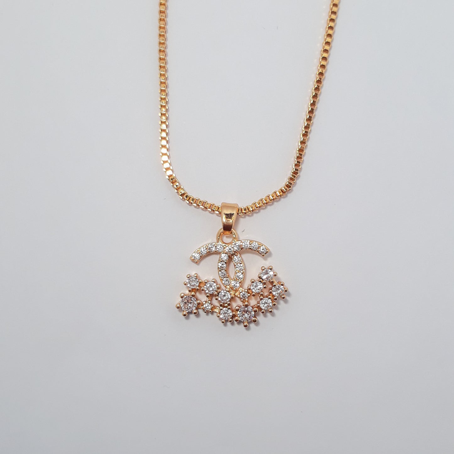 Gold Chanel Spark Necklace Set