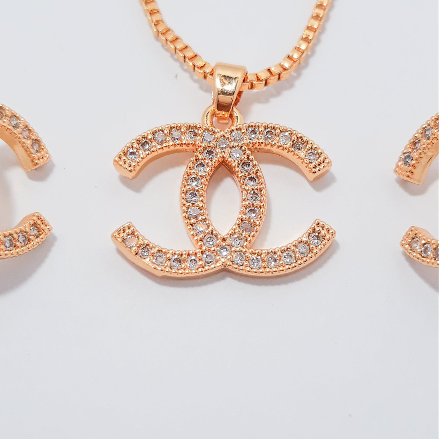 Gold Classic Chanel Necklace Set