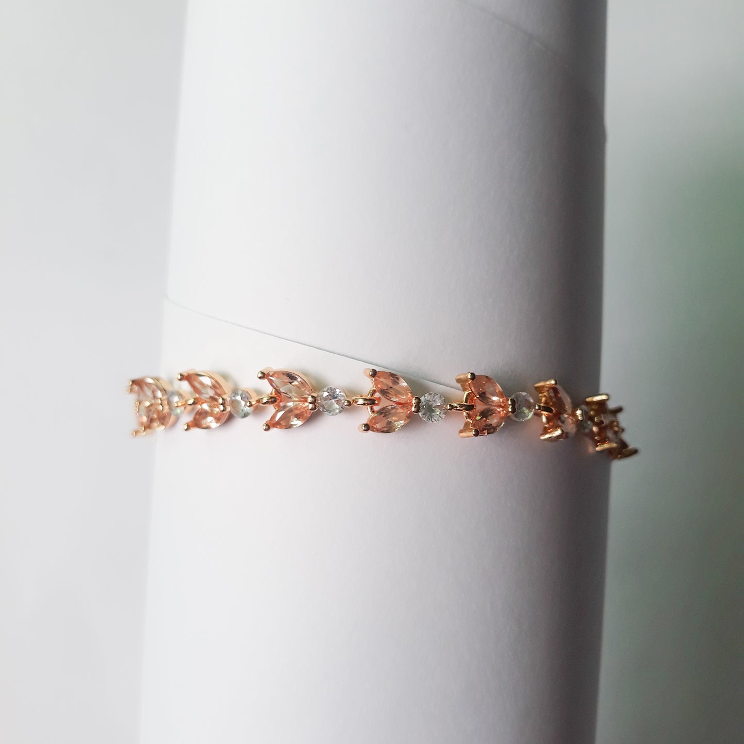 Golden & White Elegant Statement Bracelet
