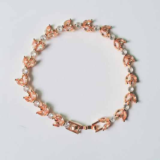 Golden & White Elegant Statement Bracelet