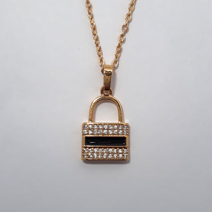Luxe Lock Pendant Necklace