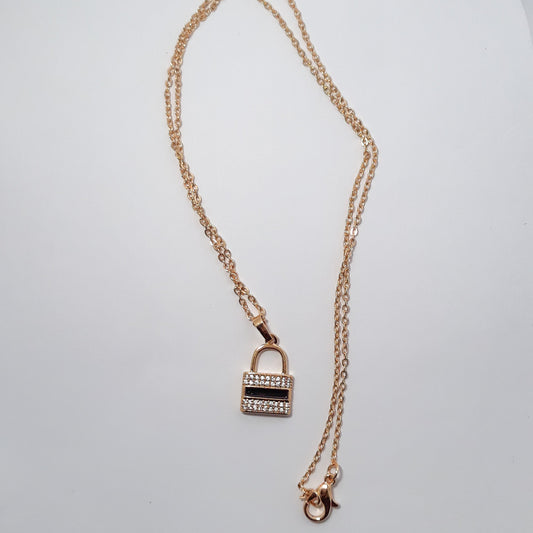 Luxe Lock Pendant Necklace