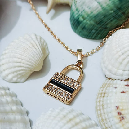 Luxe Lock Pendant Necklace