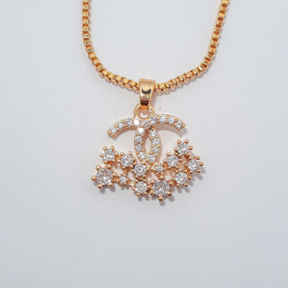 Gold Chanel Spark Necklace Set