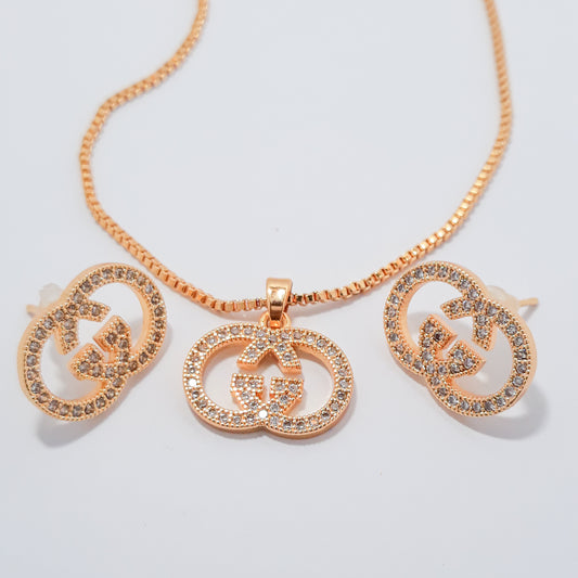 Gold Classic Gucci Necklace Set