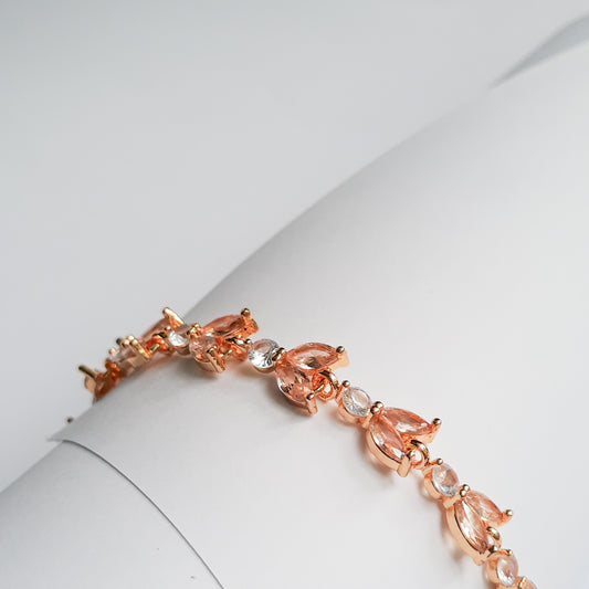 Golden & White Elegant Statement Bracelet